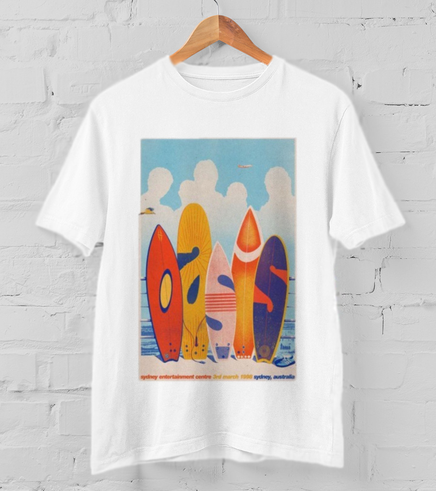 Oasis Sydney Entertainment Centre 3rd March 1998 Australia Surfboard Art T-Shirt