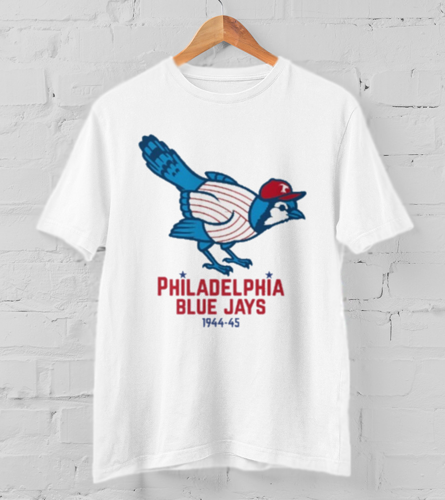Philadelphia Blue Jays 1944-1945 Mascot Collaboration Phillies Blue Jays T-Shirt
