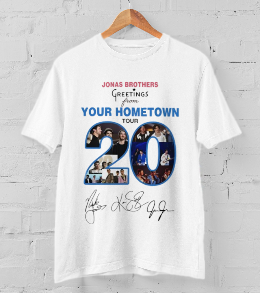 Jonas Brothers Greetings From Your Hometown Tour 2025 20 Signature T-Shirt