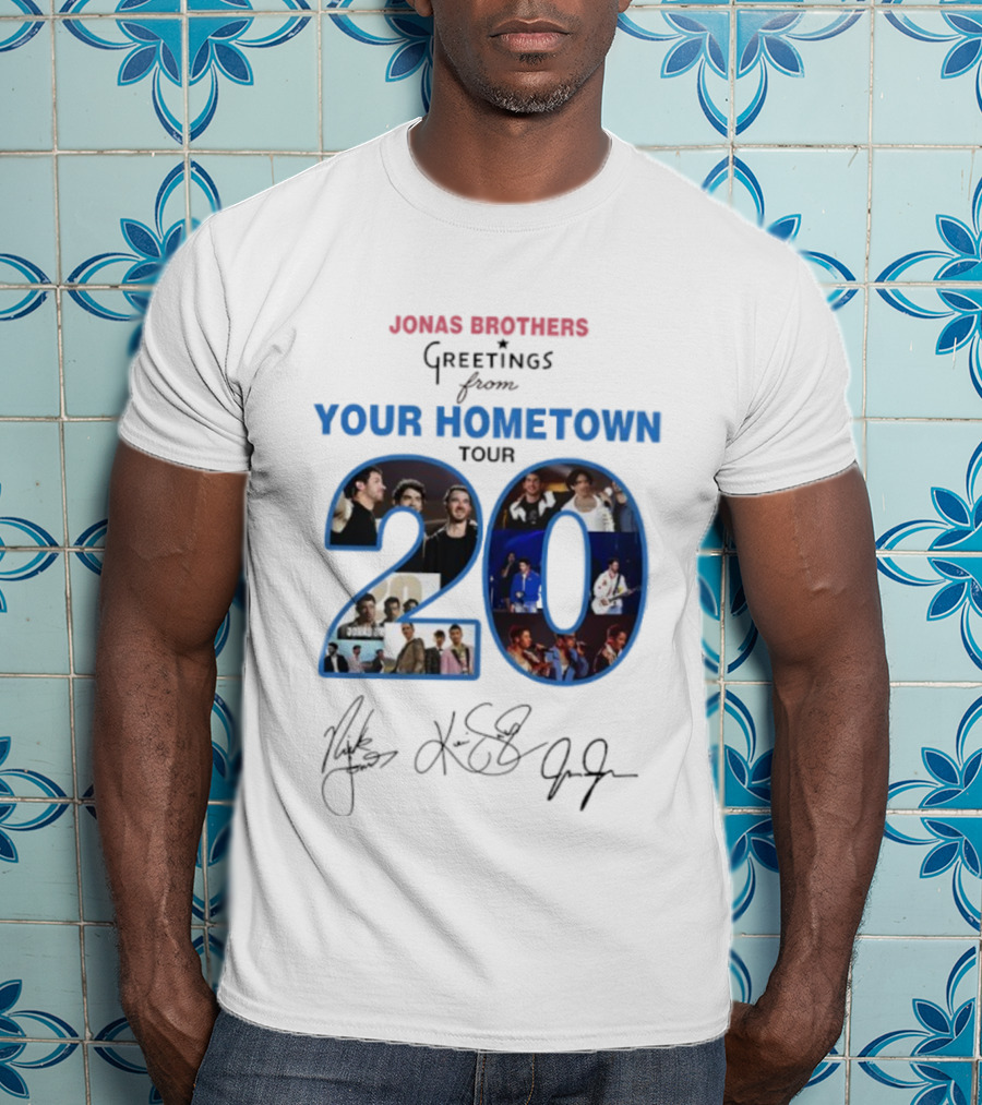 Jonas Brothers Greetings From Your Hometown Tour 2025 20 Signature T-Shirt