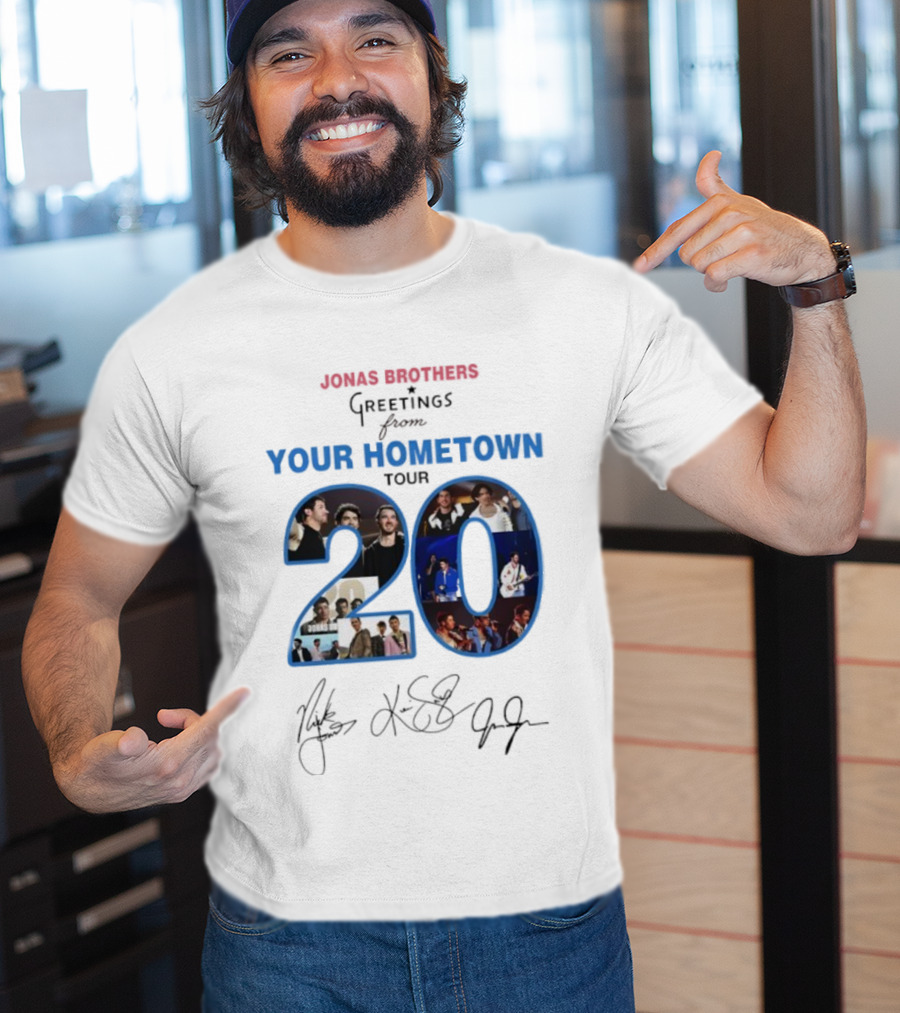 Jonas Brothers Greetings From Your Hometown Tour 2025 20 Signature T-Shirt