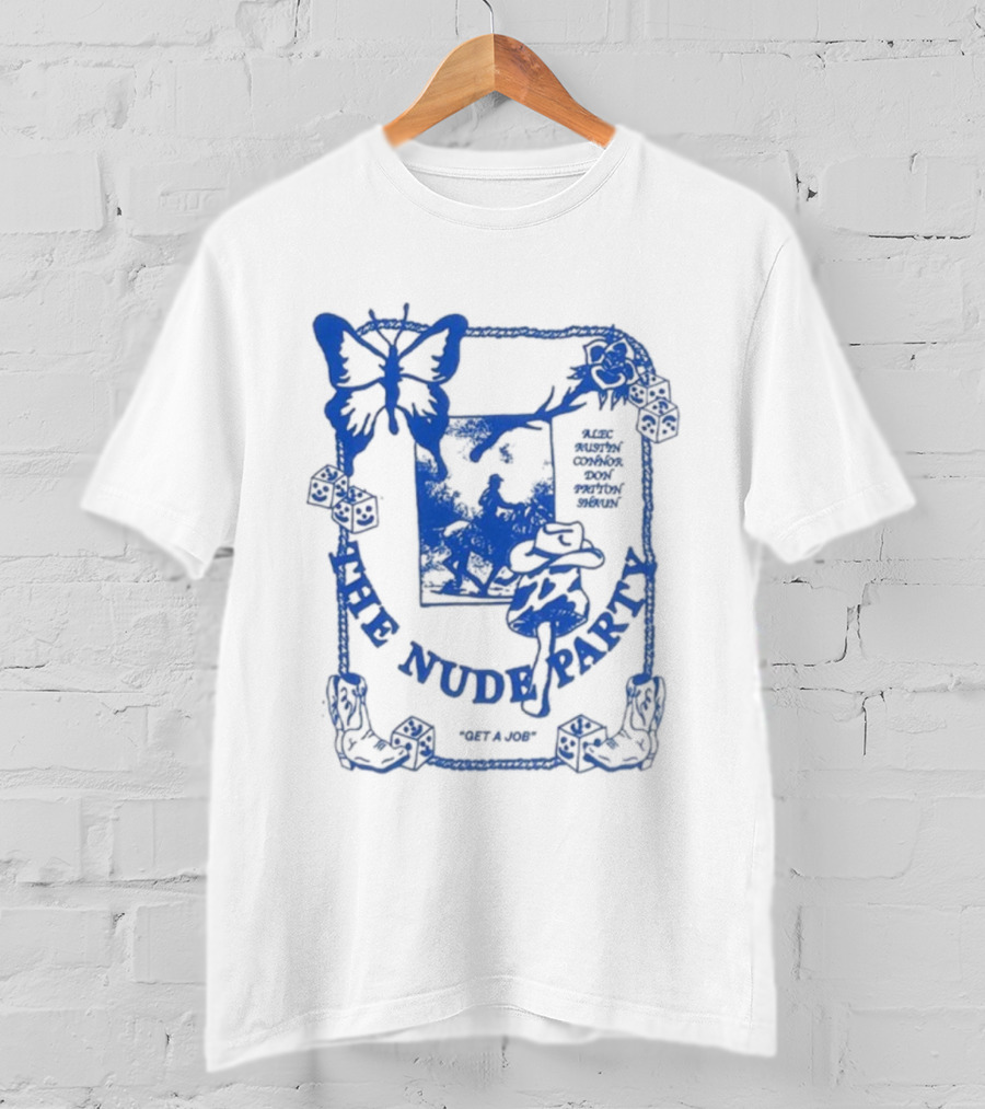 The Nude Party Get A Job Butterfly Mushrooms T-Shirt