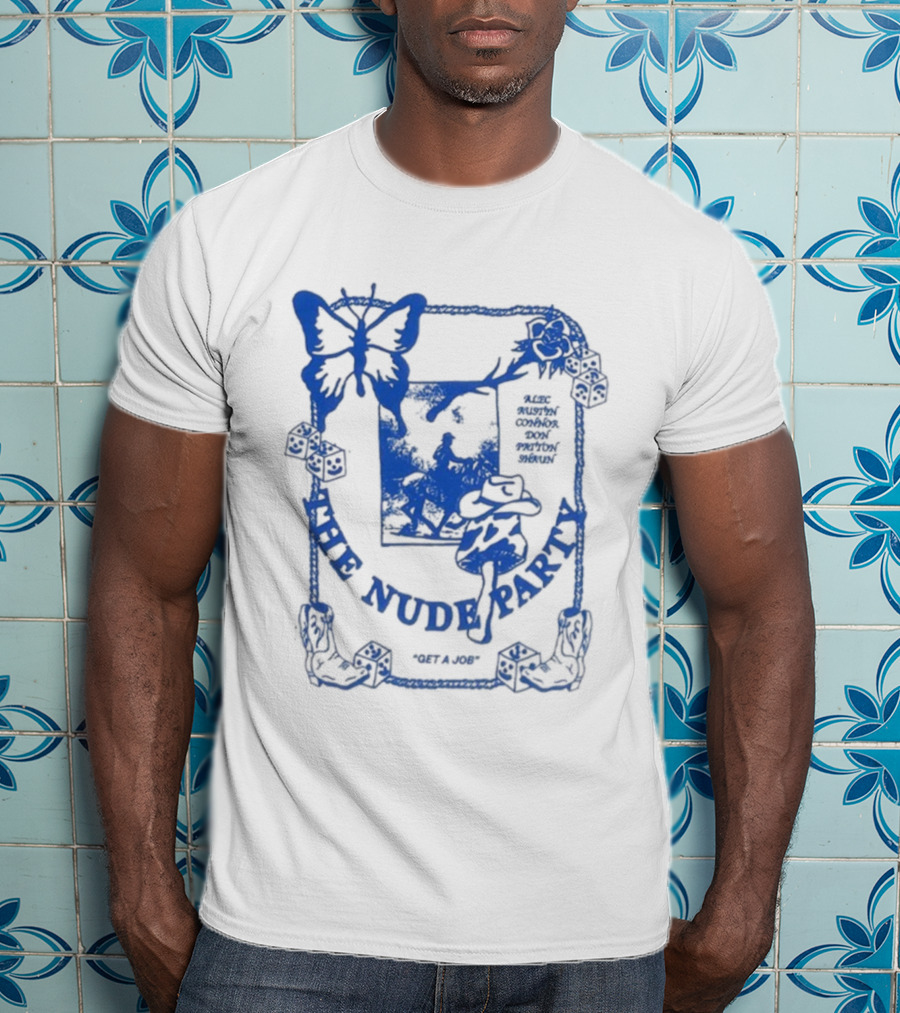 The Nude Party Get A Job Butterfly Mushrooms T-Shirt