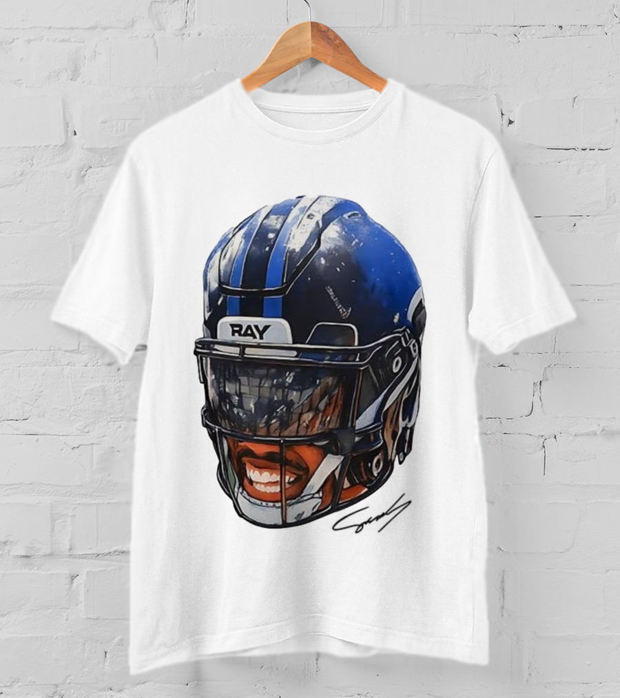 Zay Flowers Big Face Helmet Ravens Football T-Shirt