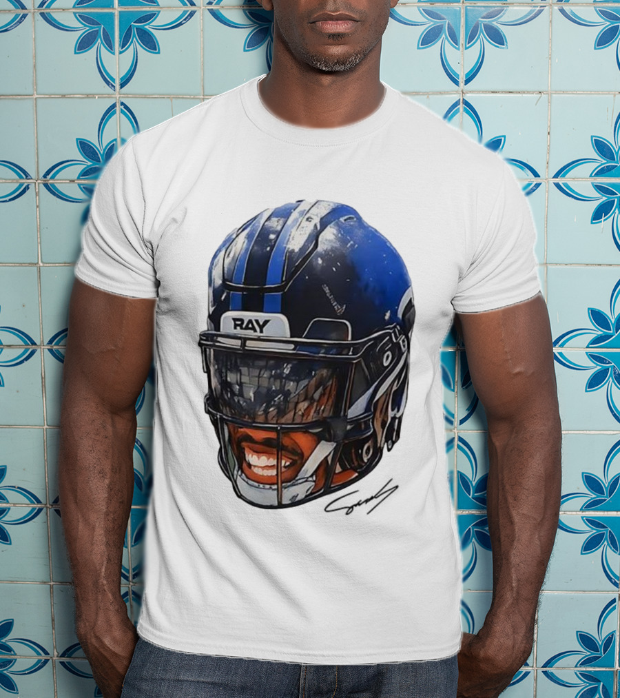 Zay Flowers Big Face Helmet Ravens Football T-Shirt