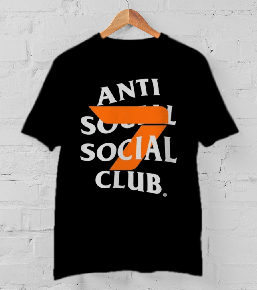Anti Social Social Club 7 Orange Bold Style T-Shirt
