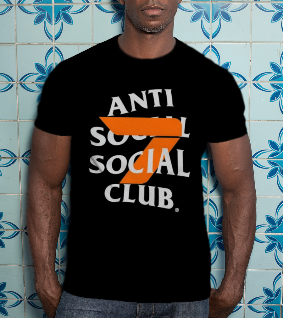 Anti Social Social Club 7 Orange Bold Style T-Shirt