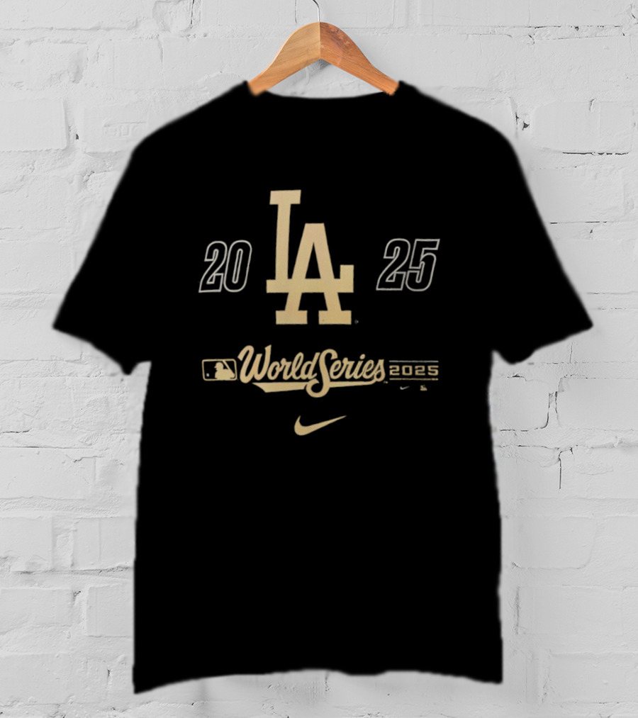 Los Angeles Dodgers 2025 World Series Nike Participant LA Logo T-Shirt