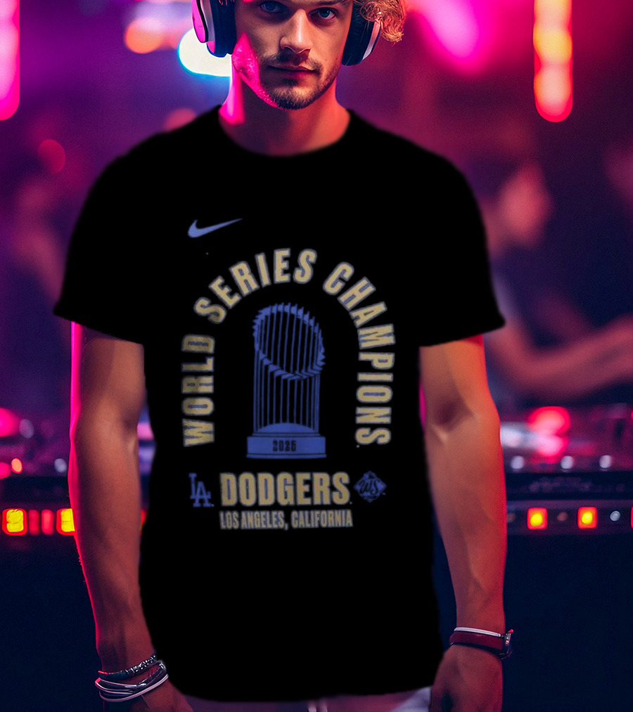 Nike Los Angeles Dodgers 2025 World Series Champions California T-Shirt