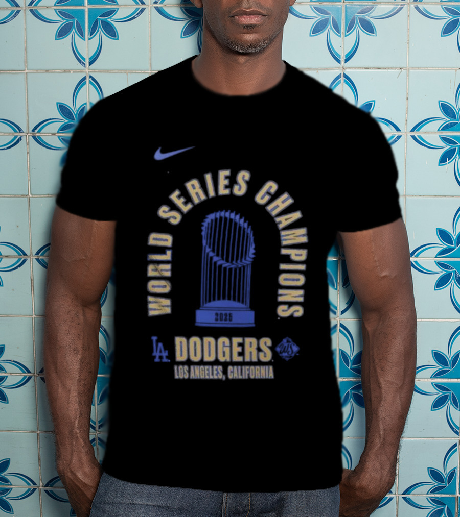 Nike Los Angeles Dodgers 2025 World Series Champions California T-Shirt