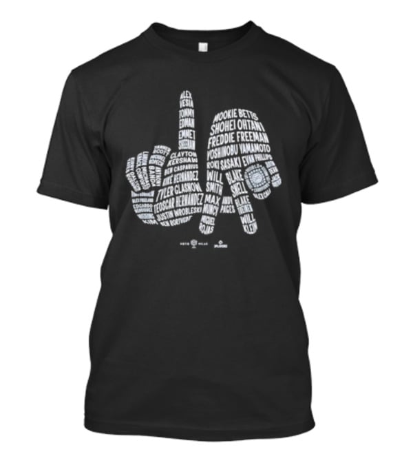 Los Angeles Dodgers LA 2025 Champs Balloon Hands T-Shirt