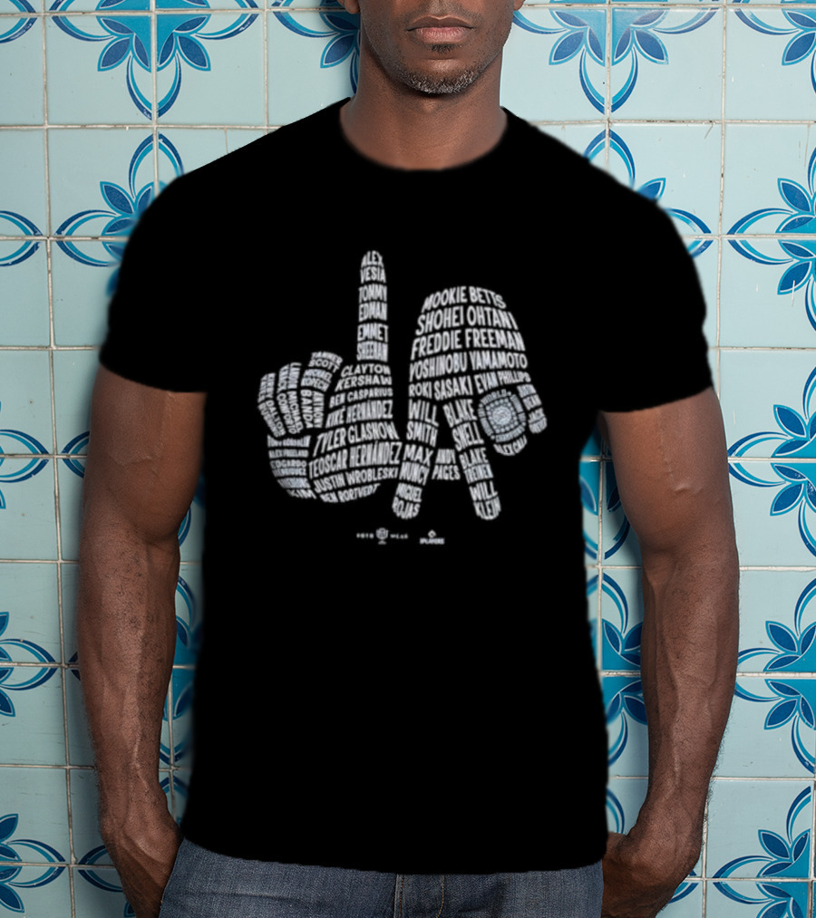 Los Angeles Dodgers LA 2025 Champs Balloon Hands T-Shirt