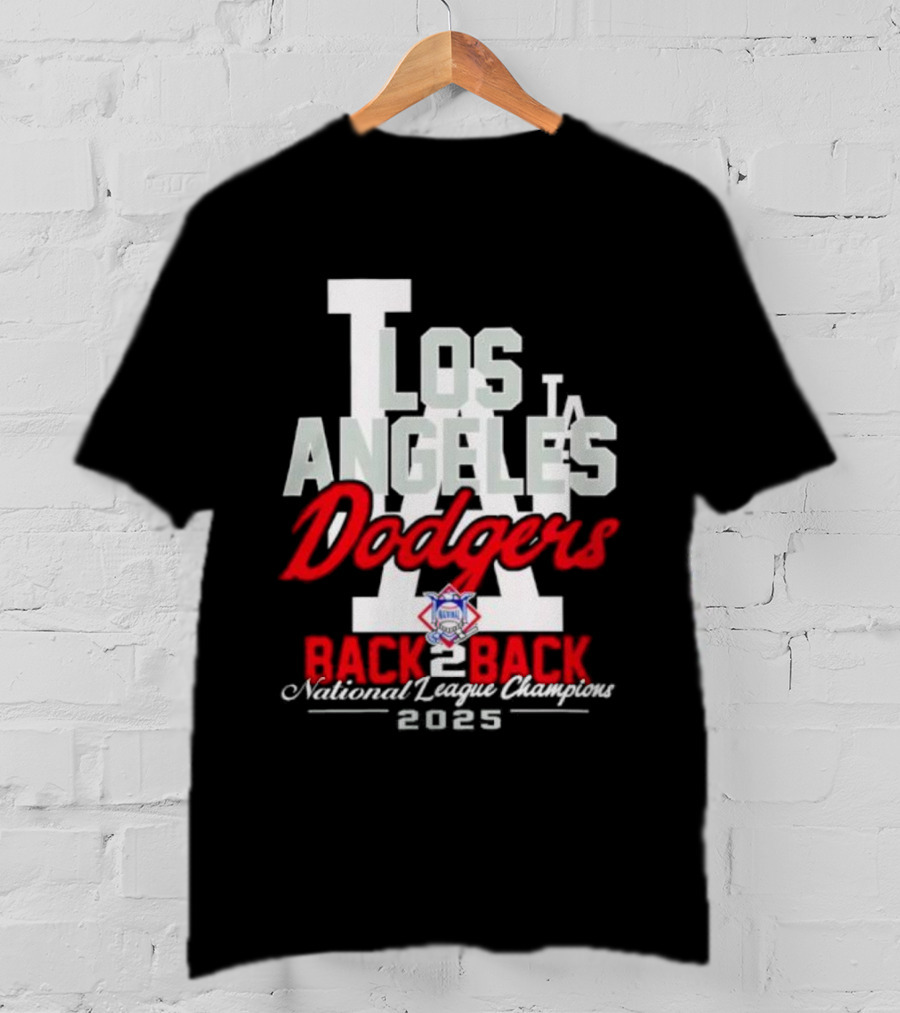 Los Angeles Dodgers Back 2 Back National League Champions 2025 T-Shirt