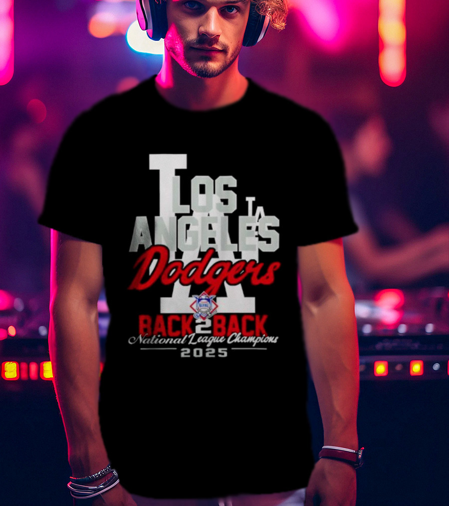 Los Angeles Dodgers Back 2 Back National League Champions 2025 T-Shirt