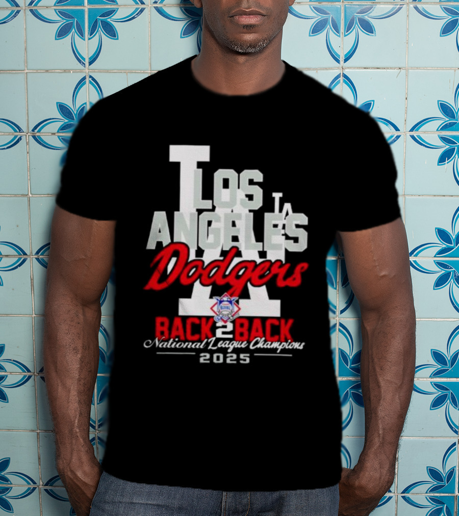 Los Angeles Dodgers Back 2 Back National League Champions 2025 T-Shirt