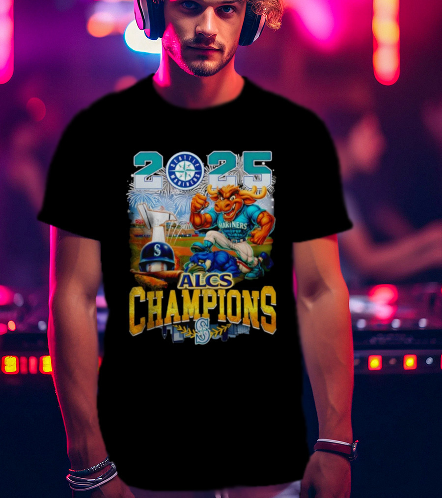 Seattle Mariners 2025 ALCS Champions American League Series MLB Mascot T-Shirt