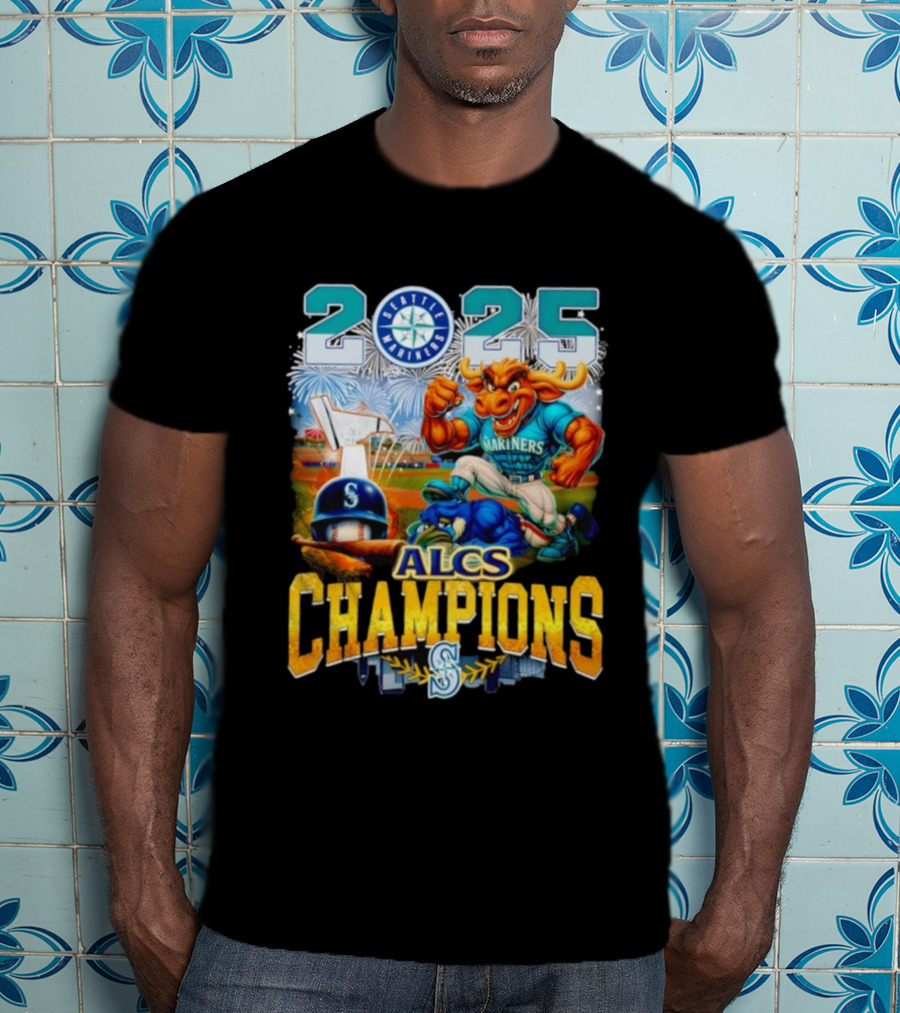 Seattle Mariners 2025 ALCS Champions American League Series MLB Mascot T-Shirt