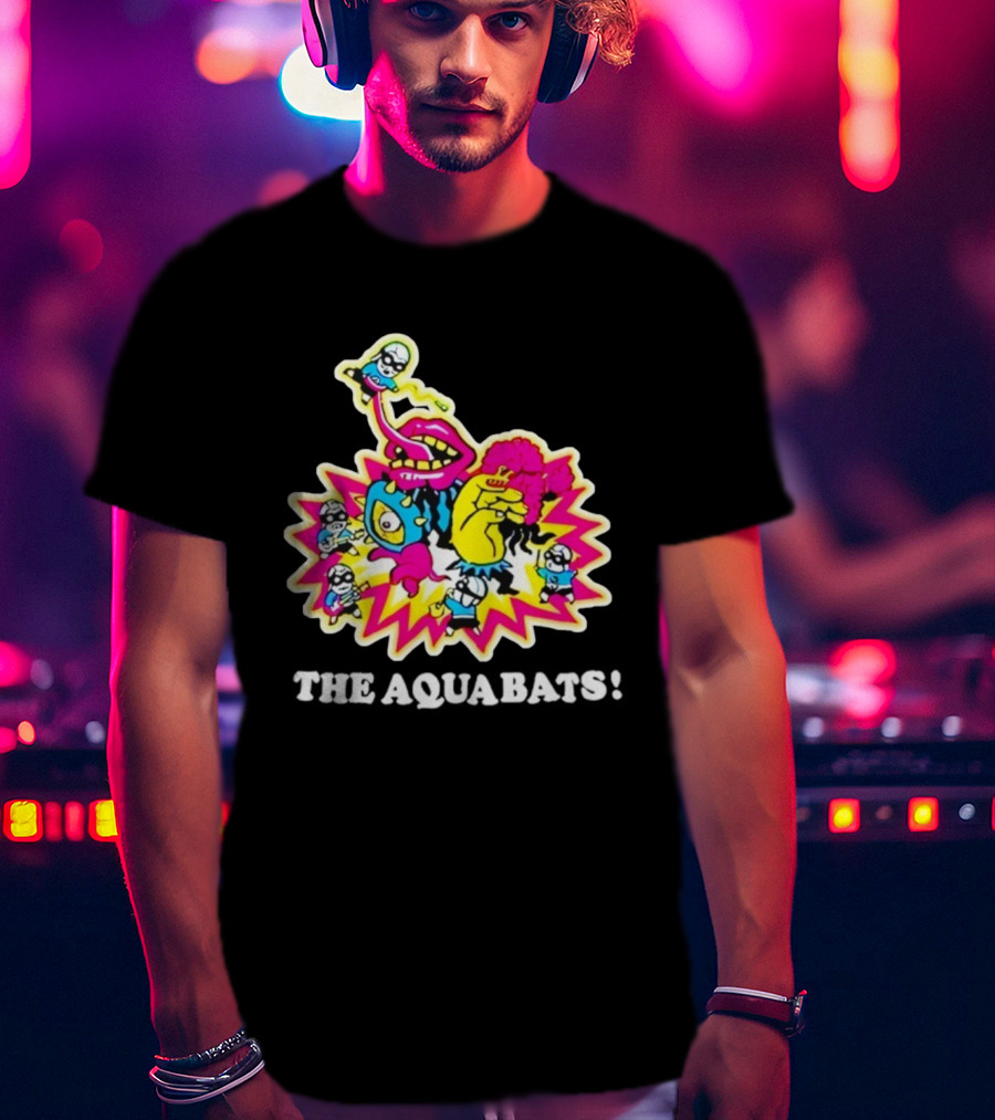 The Aquabats Cartoon Explosion Versus Battle Scene T-Shirt