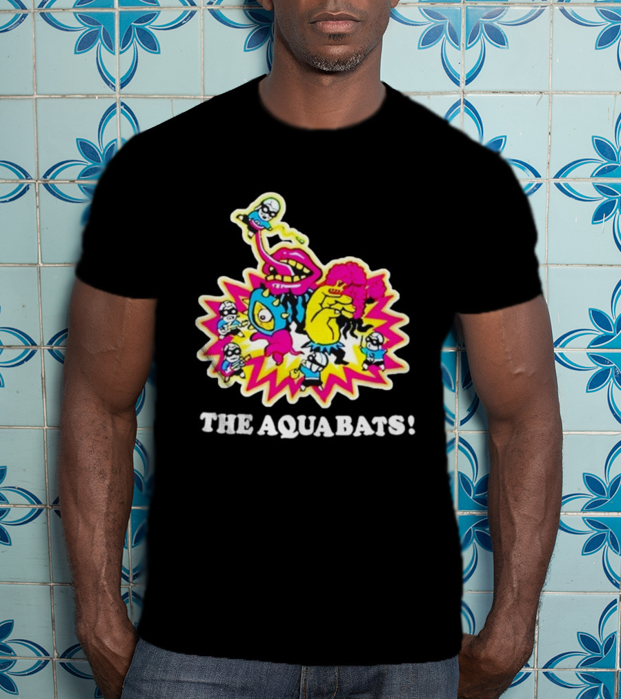 The Aquabats Cartoon Explosion Versus Battle Scene T-Shirt