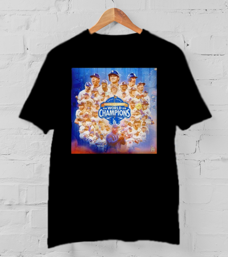 Back-To-Back 2024 2025 World Champions LA Dodgers T-Shirt