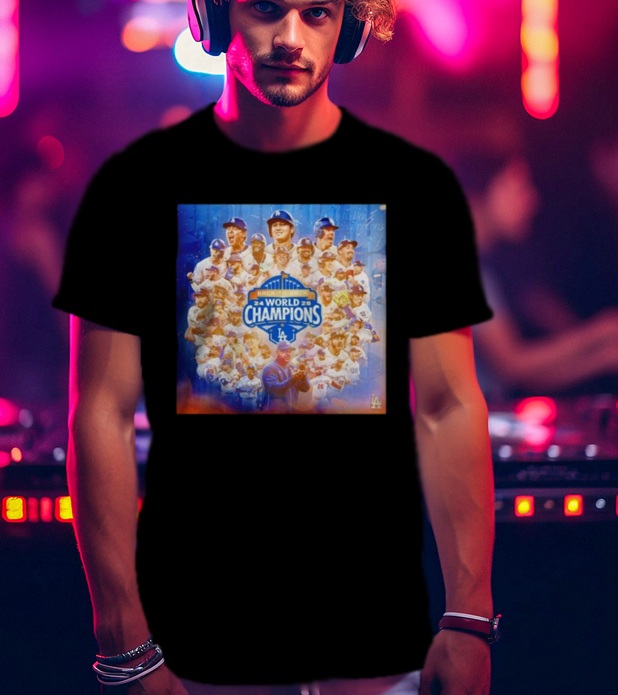 Back-To-Back 2024 2025 World Champions LA Dodgers T-Shirt