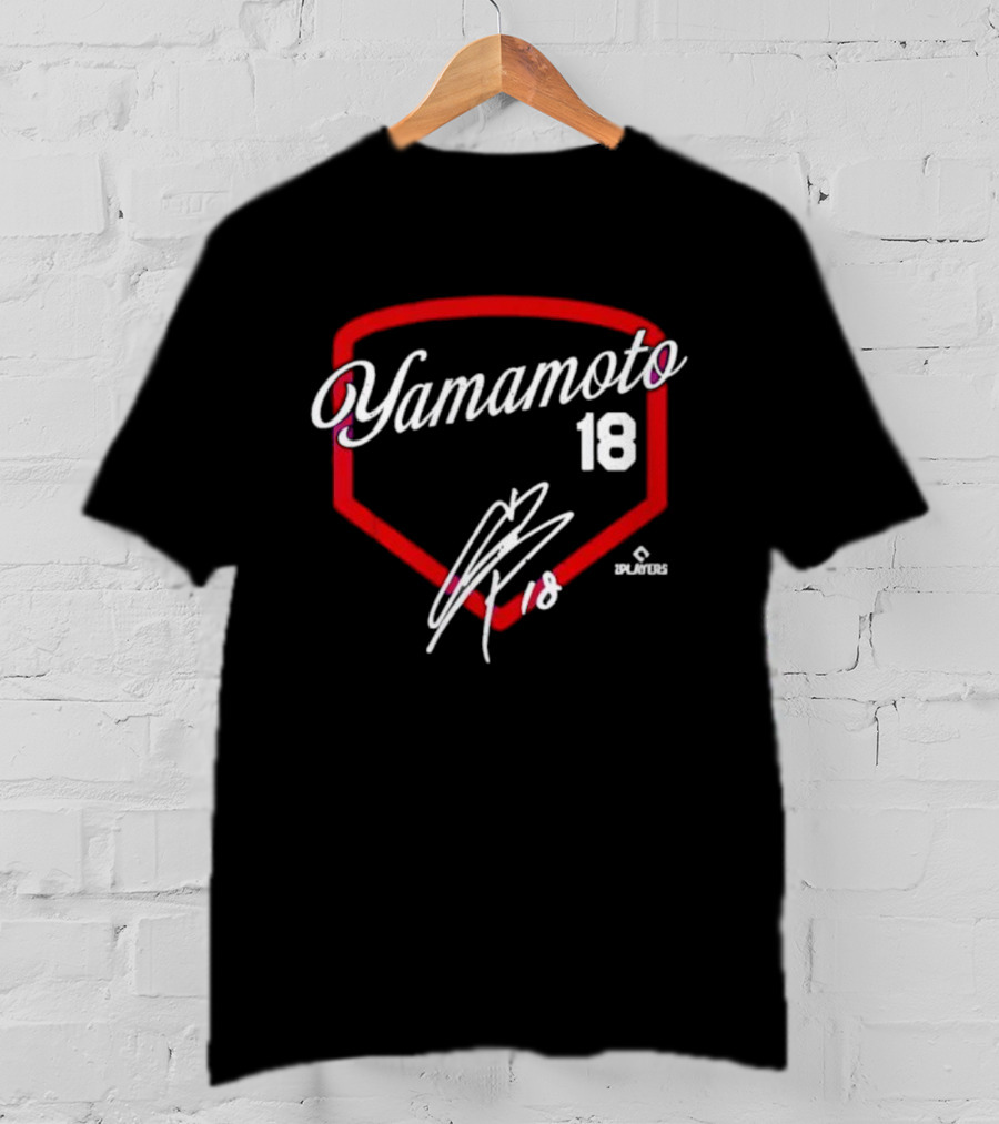 Yamamoto 18 Los Angeles Baseball Signature Design T-Shirt