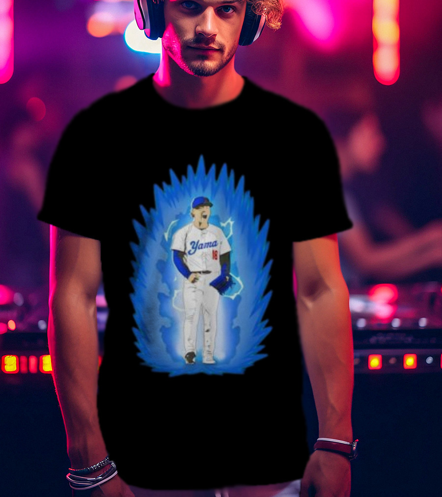 Yoshinobu Yamamoto Super Saiyan Yama 18 Los Angeles Dodgers T-Shirt