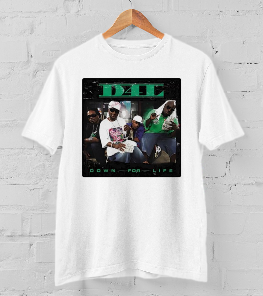 D4L Down For Life Album Cover Crew With Money And Bling T-Shirt