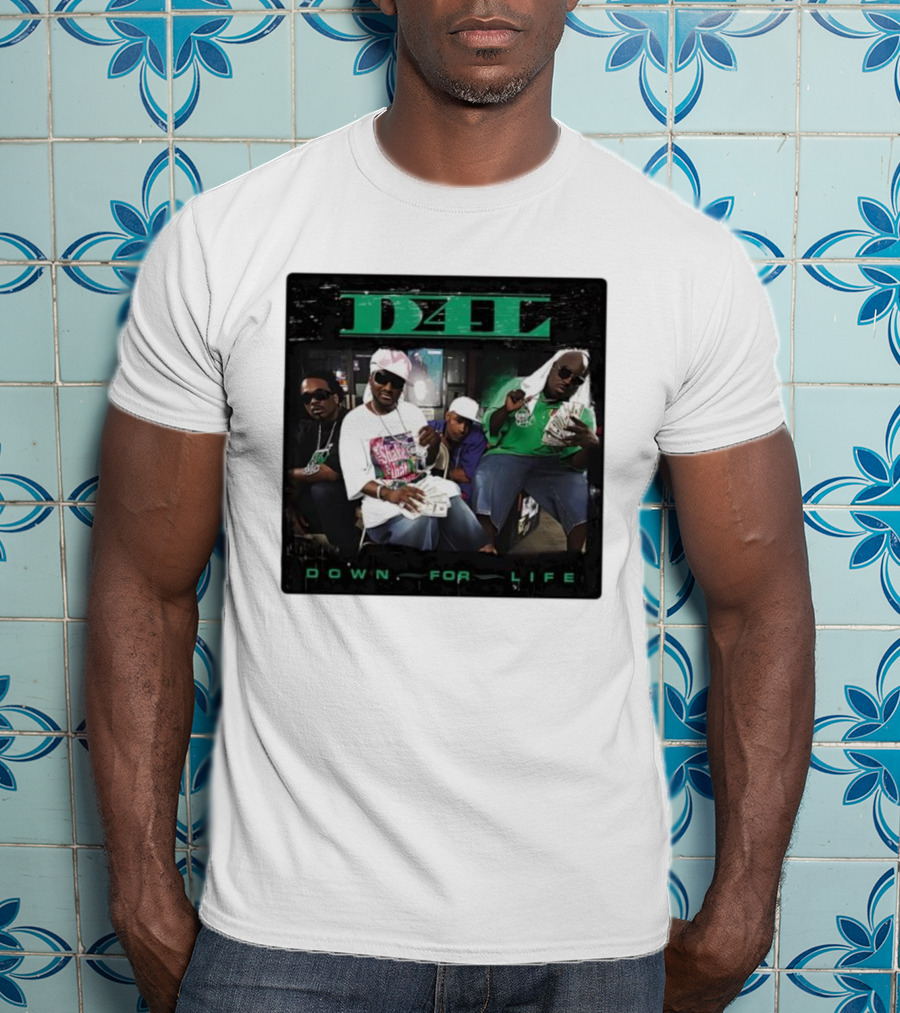 D4L Down For Life Album Cover Crew With Money And Bling T-Shirt