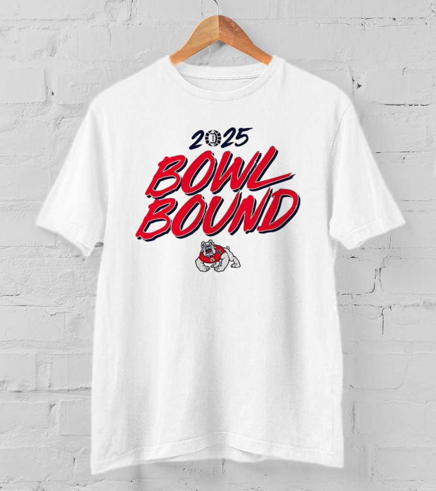 Fresno State Bulldogs 2025 Bowl Bound Football Team Spirit T-Shirt