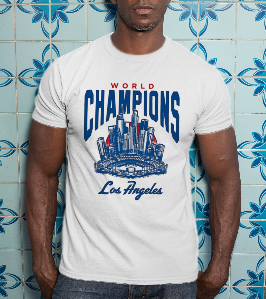 World Champions Los Angeles Dodgers Skyline 2025 T-Shirt