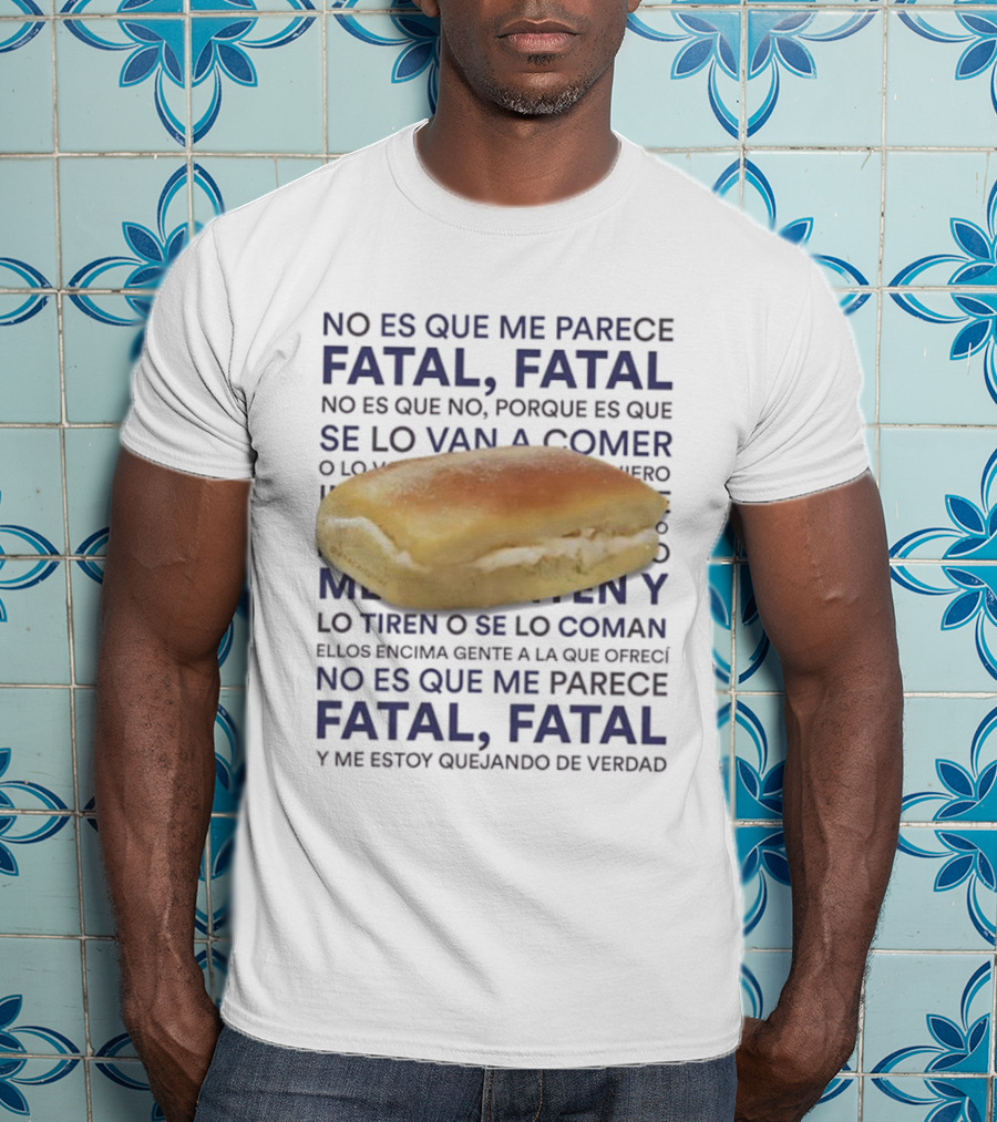 Operación Triunfo 2023 Martin Urrutia Meme Quote Sobre Fatal, Fatal Frase Divertida Sandwish De Crema T-Shirt