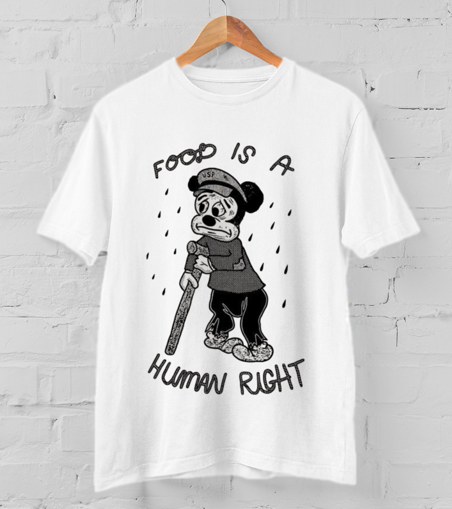 USP Mickey Mouse Food Is A Human Right Vintage Style T-Shirt
