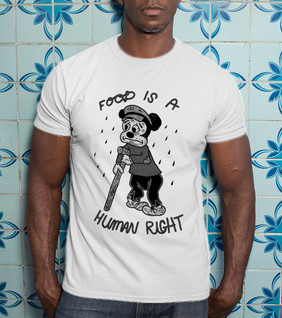 USP Mickey Mouse Food Is A Human Right Vintage Style T-Shirt