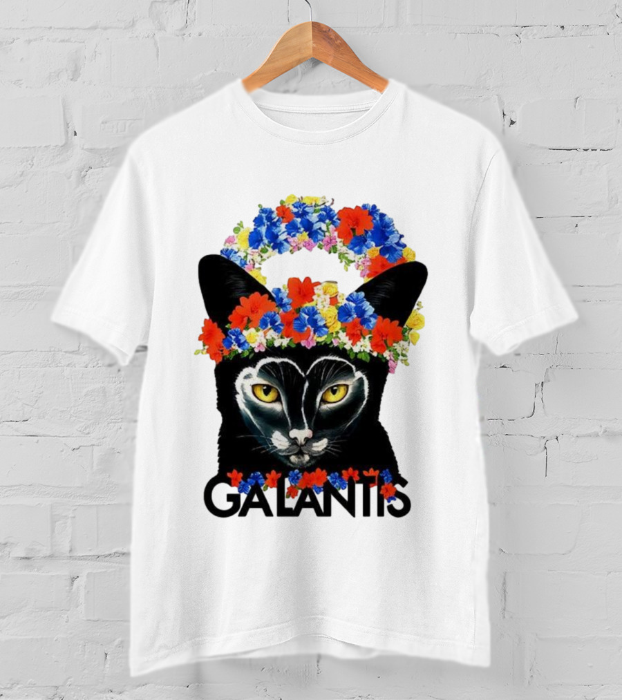 Midsommer Galantis Cat Floral Festival Headpiece T-Shirt