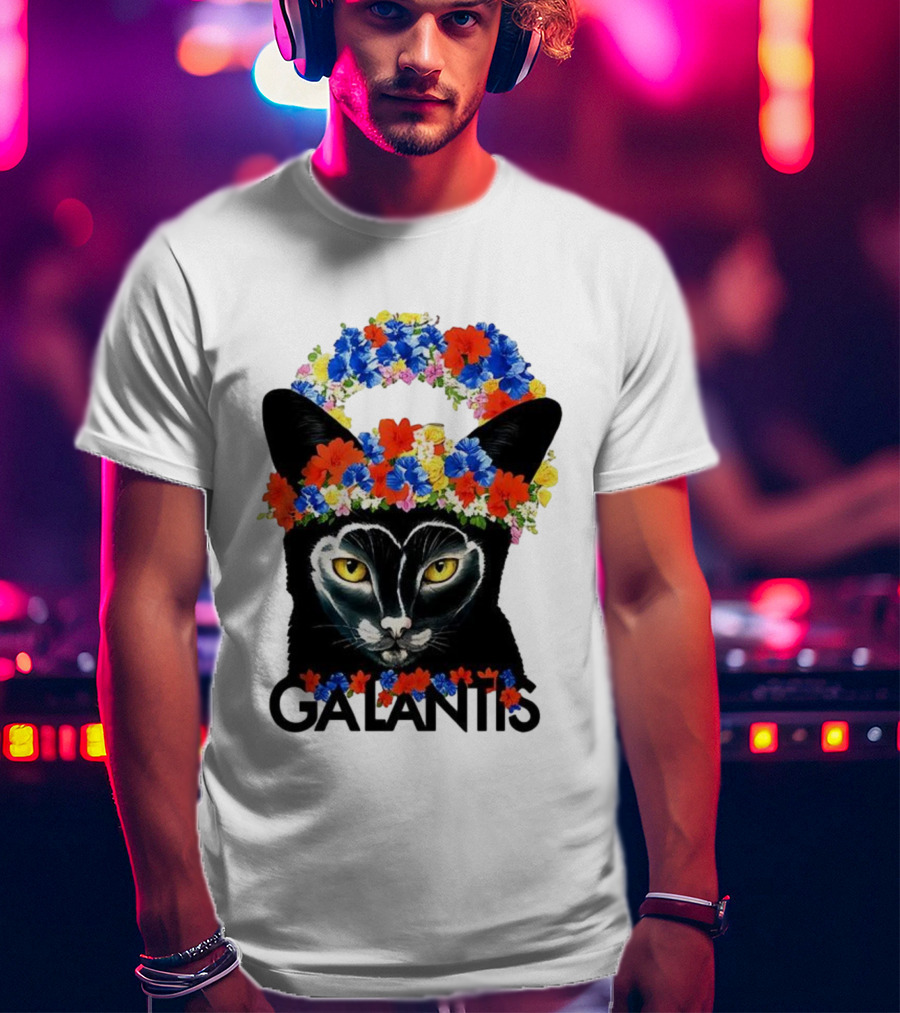 Midsommer Galantis Cat Floral Festival Headpiece T-Shirt