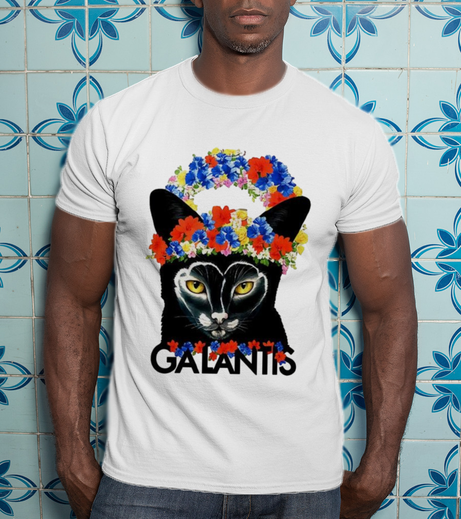 Midsommer Galantis Cat Floral Festival Headpiece T-Shirt