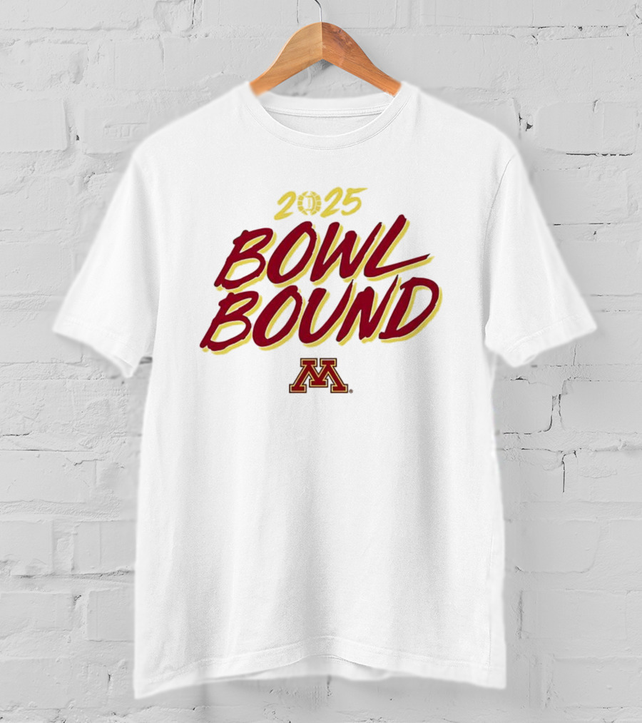 Minnesota Golden Gophers 2025 Bowl Bound Football T-Shirt