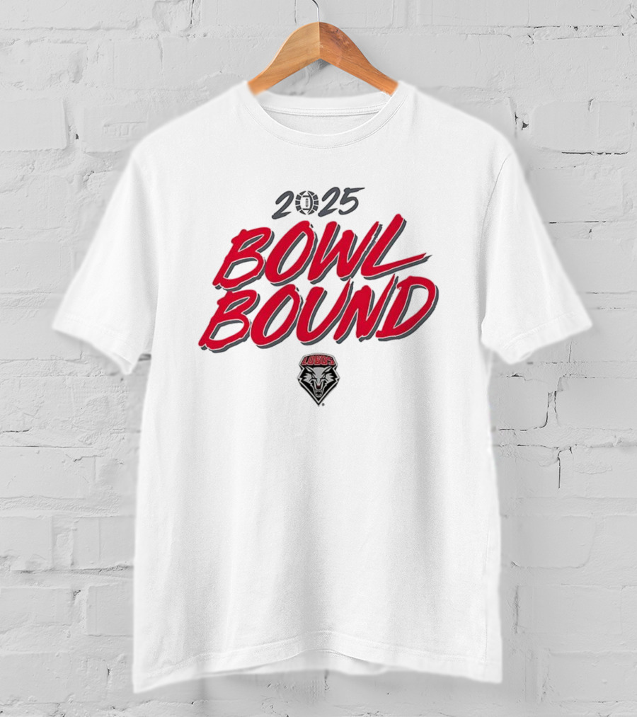 2025 Bowl Bound New Mexico Lobos Football T-Shirt