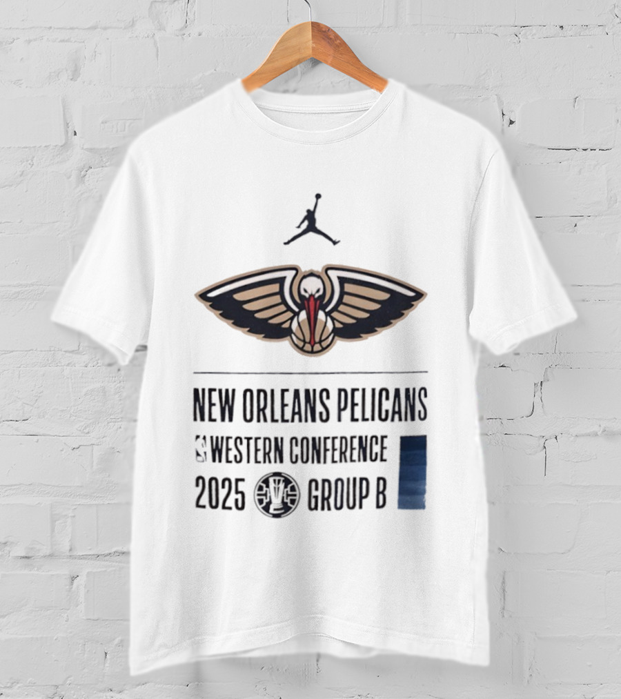 New Orleans Pelicans Western Conference 2025 Group B Jordan Brand Collaboration T-Shirt
