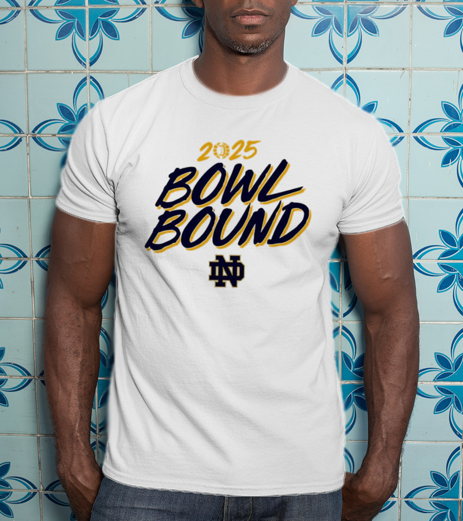 Notre Dame ND 2025 Bowl Bound Football T-Shirt