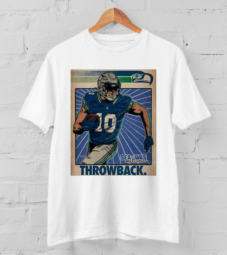 Seattle Seahawks Vs Washington Commanders Nov 2 Throwback NFL 2025 T-Shirt