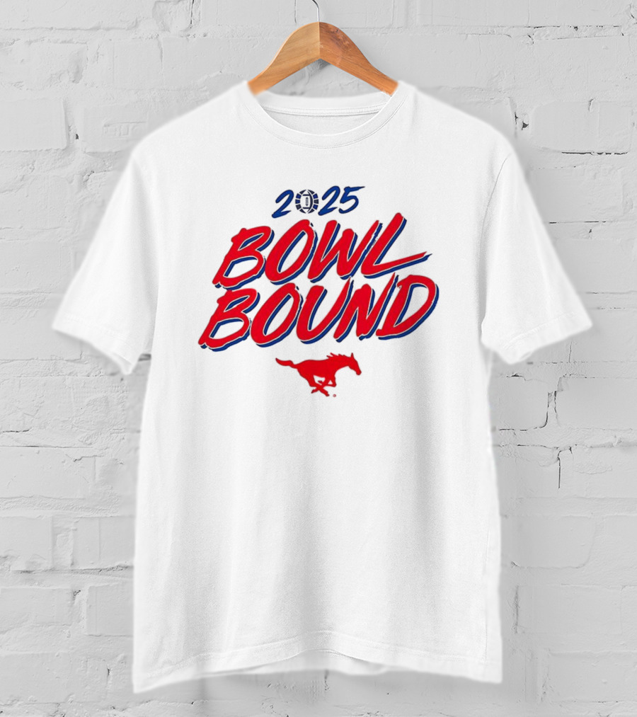 SMU Mustangs 2025 Bowl Bound Football Team Spirit T-Shirt