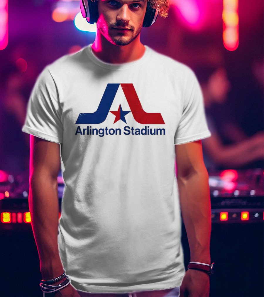 Texas Rangers Arlington Stadium Vintage Star Emblem T-Shirt