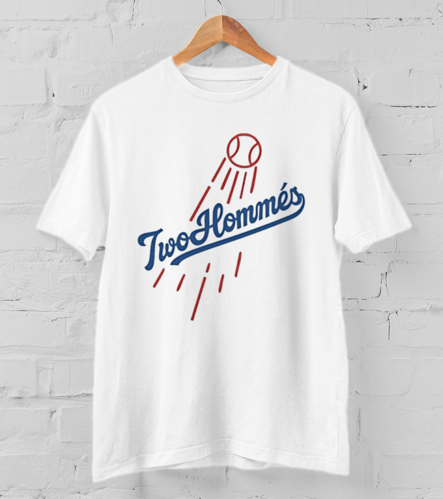 Two Hommés Baseball Collaboration Dodgers Style T-Shirt