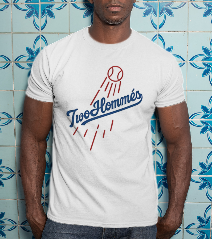 Two Hommés Baseball Collaboration Dodgers Style T-Shirt