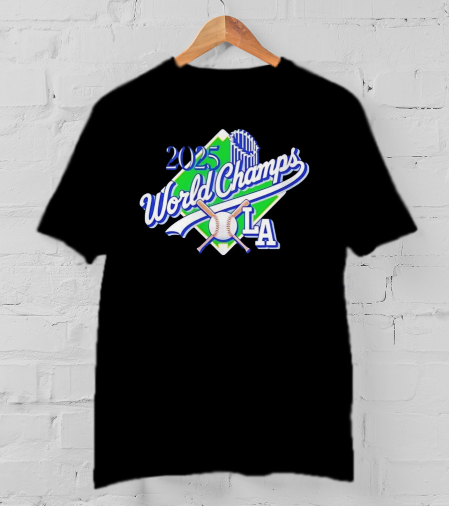 2025 World Champs LA Baseball Victory T-Shirt