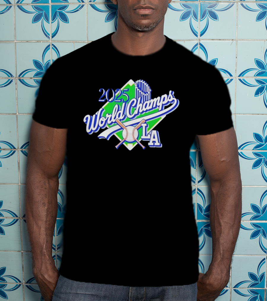 2025 World Champs LA Baseball Victory T-Shirt