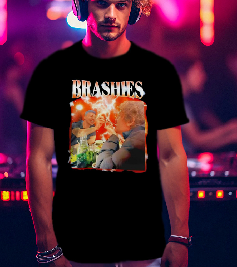 Brashies Two Man Eating With Chopsticks T-Shirt