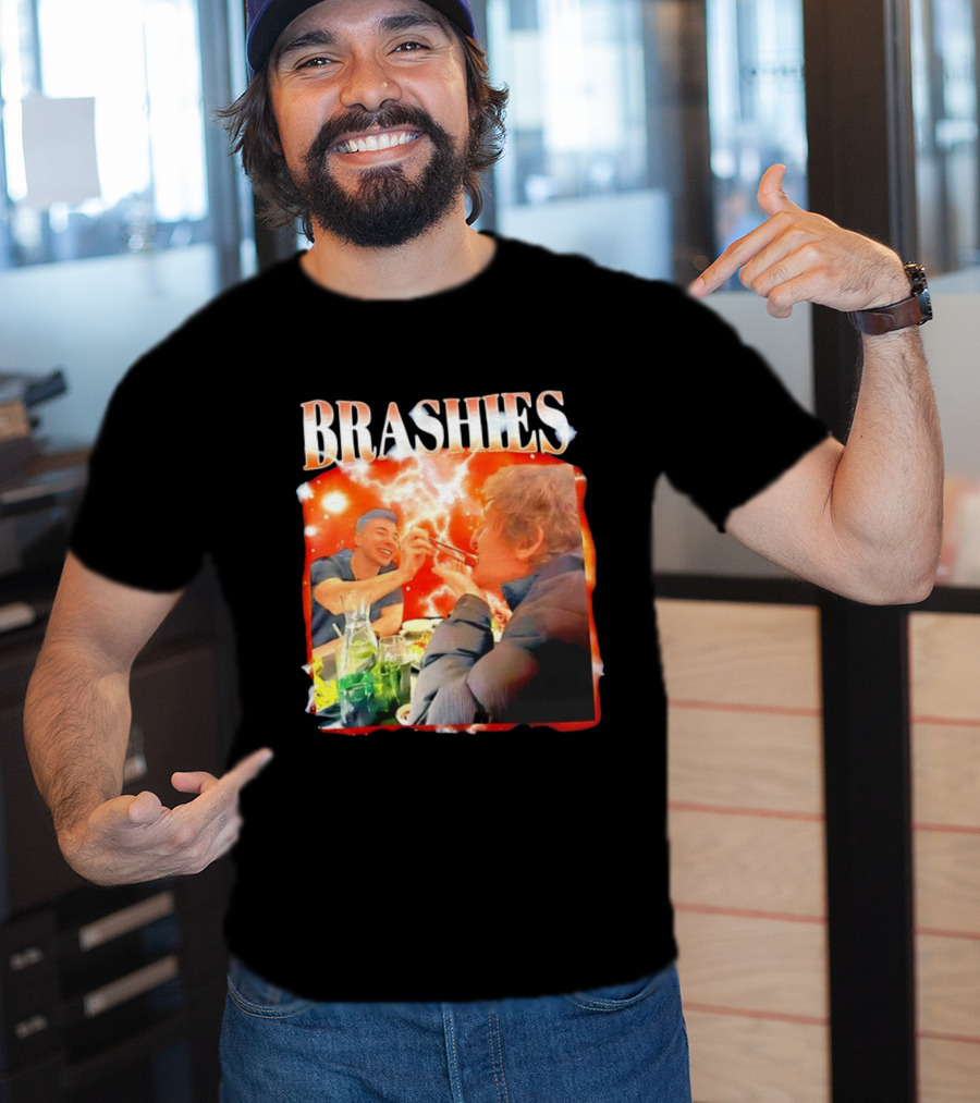 Brashies Two Man Eating With Chopsticks T-Shirt